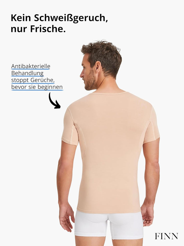 FINN wasserabweisendes Anti-Schweiss Shirt Herren mit Achselpads – Minimiert Schweissflecken am gesa