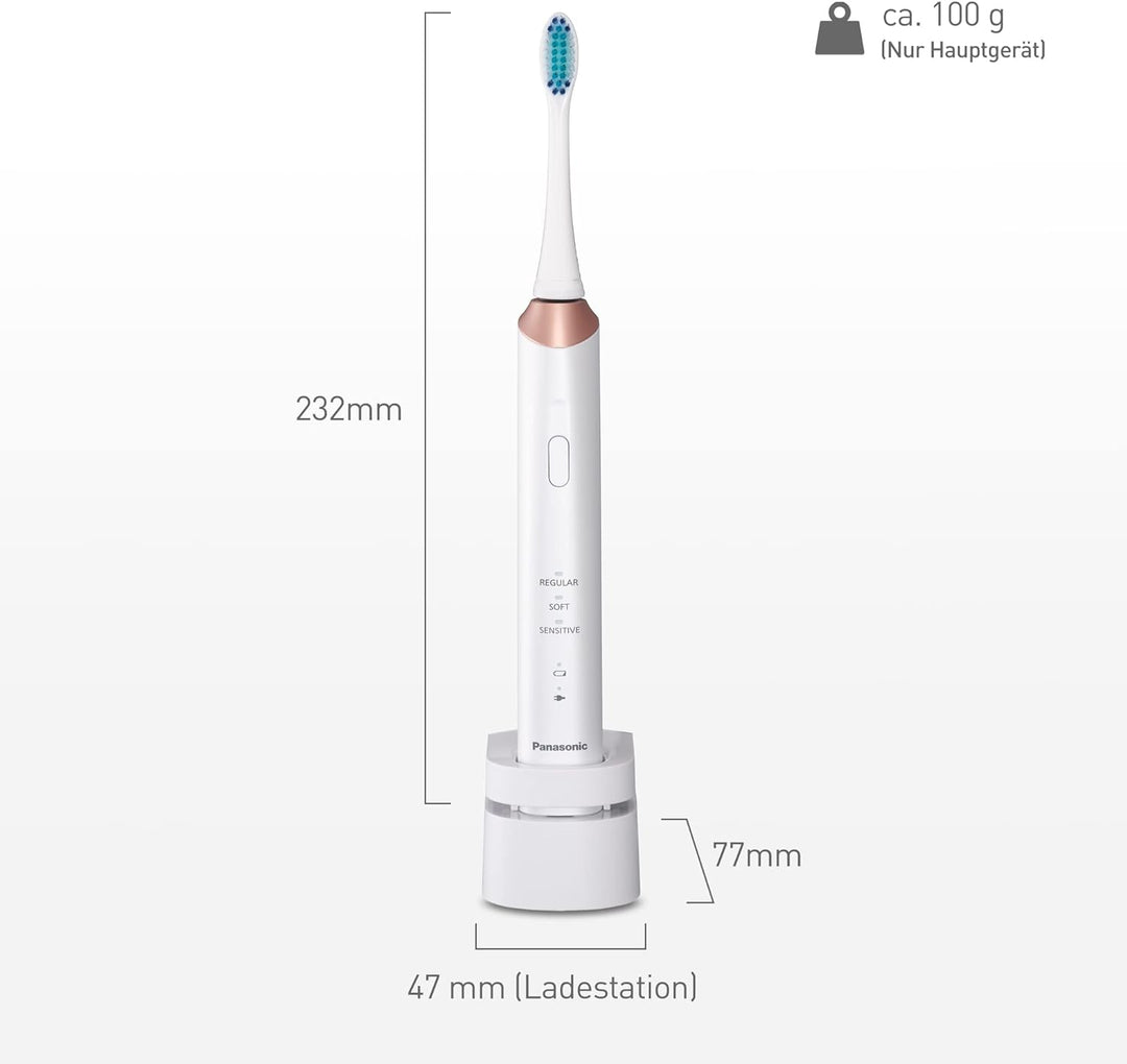 Panasonic EW-DC12 Elektrische Zahnbürste mit Schallschwingungen, 3 Verwendungsmodi, horizontal, perf
