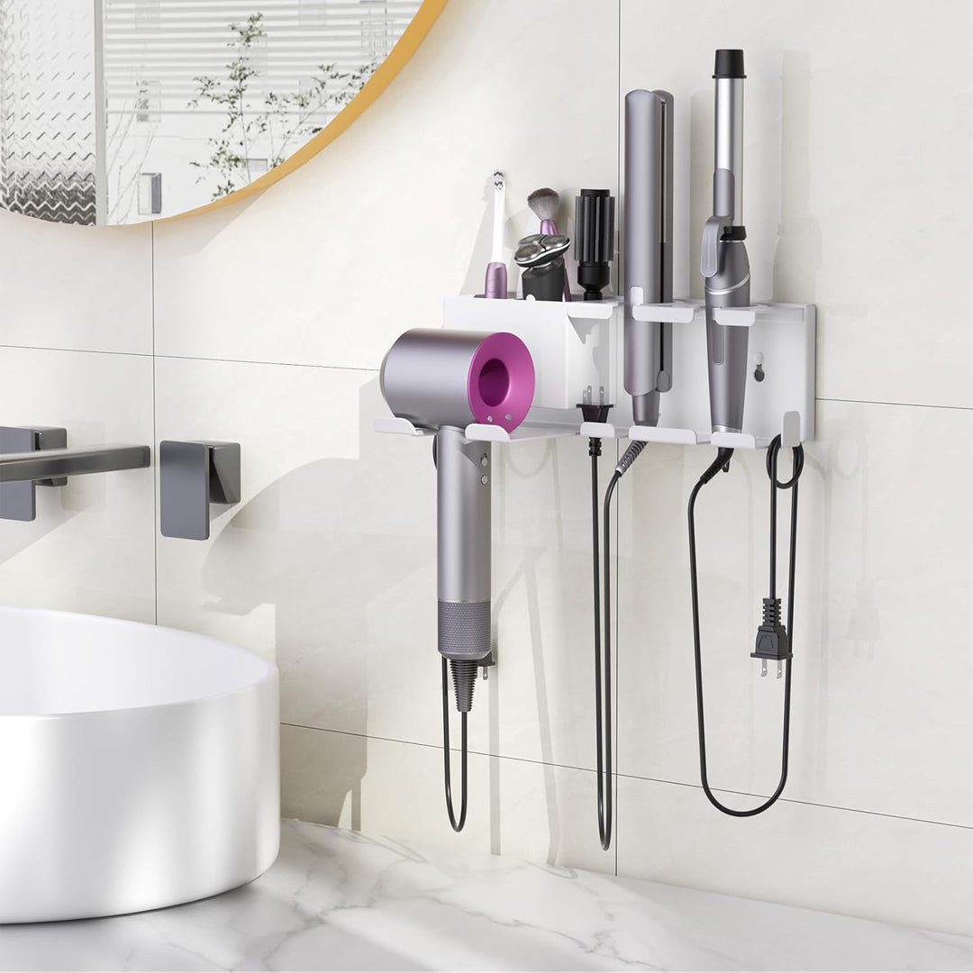 Fönhalter Ohne Bohren - Metall Wandhalterung für Dyson Airwrap, Lockenstab, Glätteisen & Föhn, Stabi
