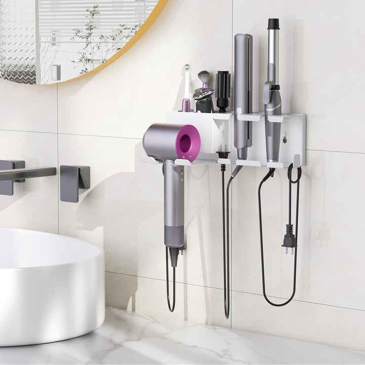 Fönhalter Ohne Bohren - Metall Wandhalterung für Dyson Airwrap, Lockenstab, Glätteisen & Föhn, Stabi