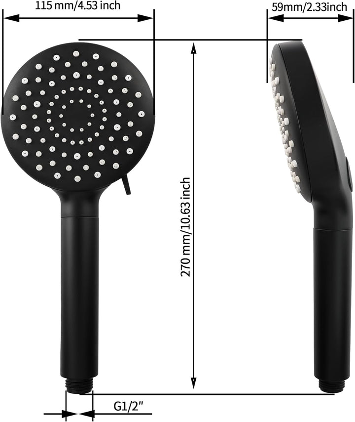 SANYCASA Duschkopf mit Filter 7 Jet Duschkopf mit Schlauch Duschbrause Shower Head Wassersparend Sch