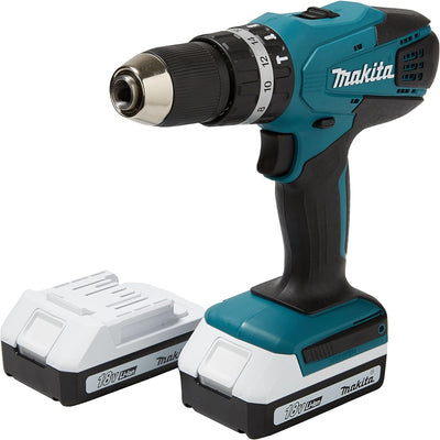 Makita HP457DWEX4 LI Akku-Schlagschrauber 18 V/1,3 Ah 13 mm Durchmesser (2 Batterien + Zubehörset hp