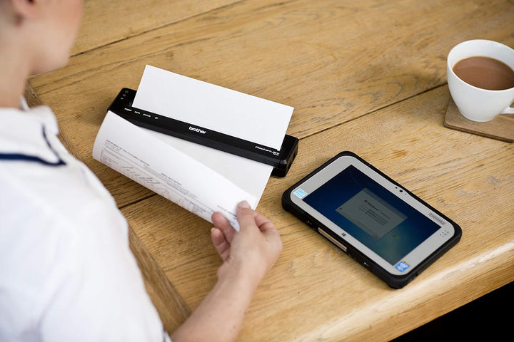 Brother PJ-722 mobiler Thermodirekt Drucker (A4, A5, A6, 203 dpi, USB 2.0), Schwarz