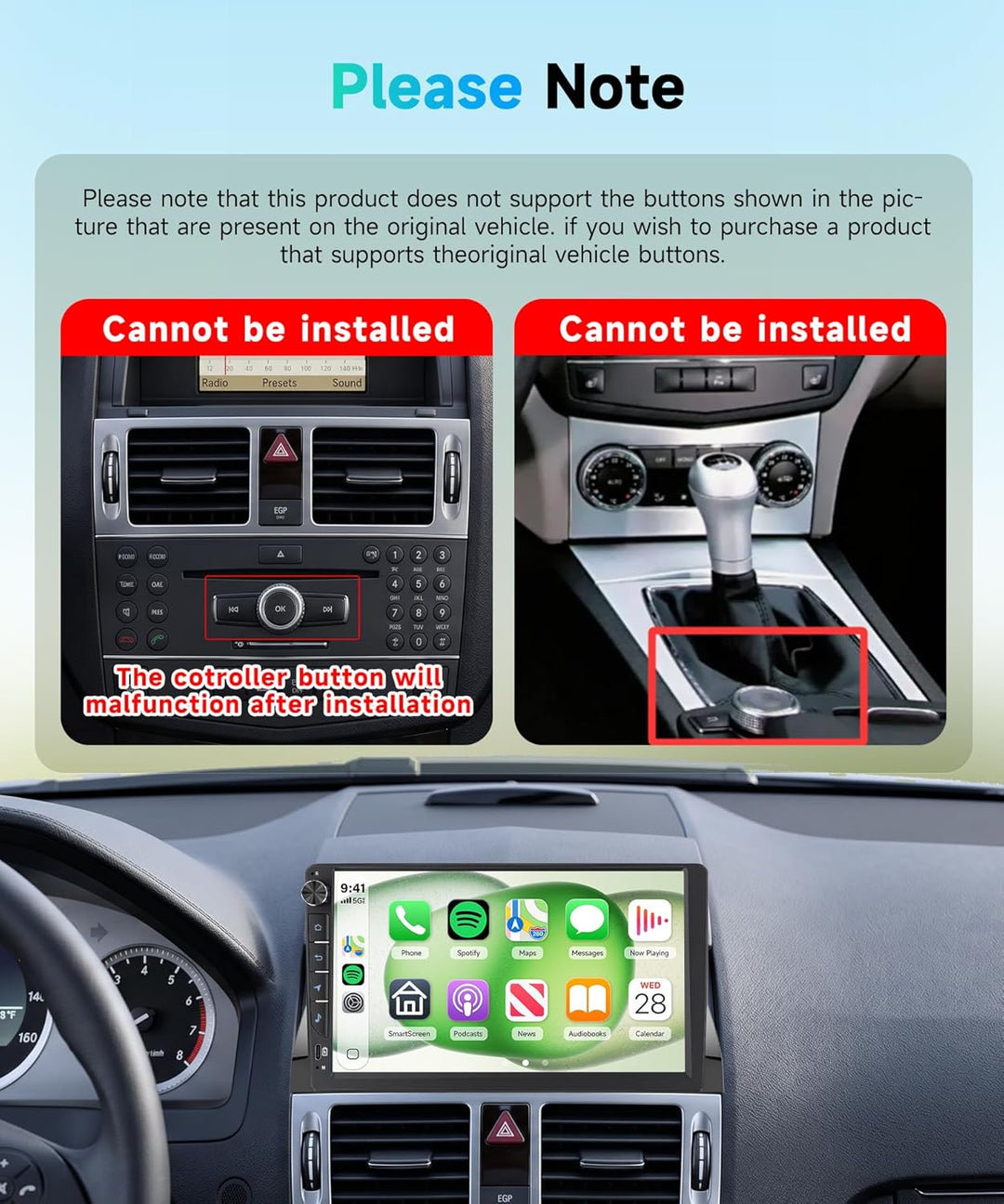 Rimoody 4G+64G Android Autoradio für Mercedes Benz C Class W204 S204 2007-2014