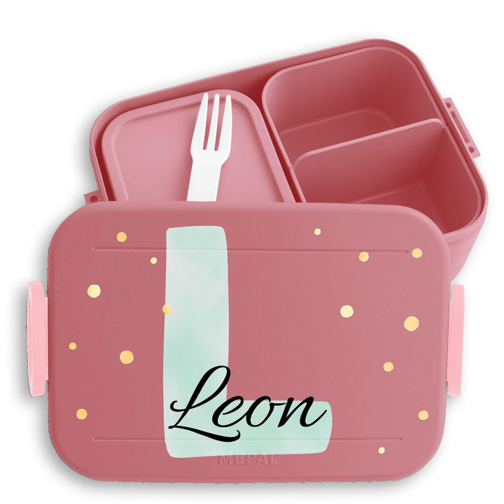 Kinder Bento Box Midi Lunchbox Mepal Bentobox - Initialen Buchstabe - Personalisierbare Brotdose mit