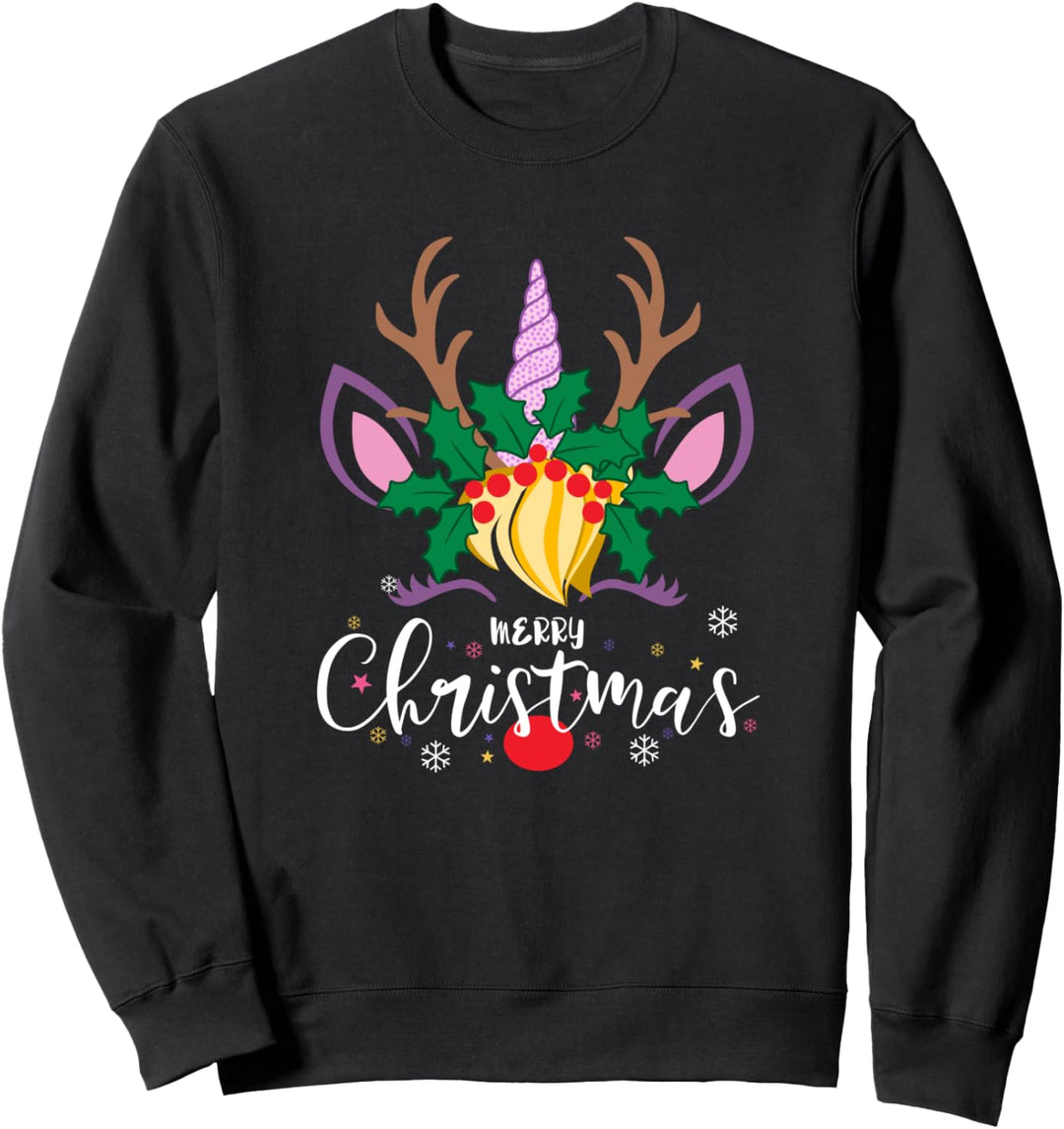 Frohe Weihnachten Rentier Einhorn Sweatshirt