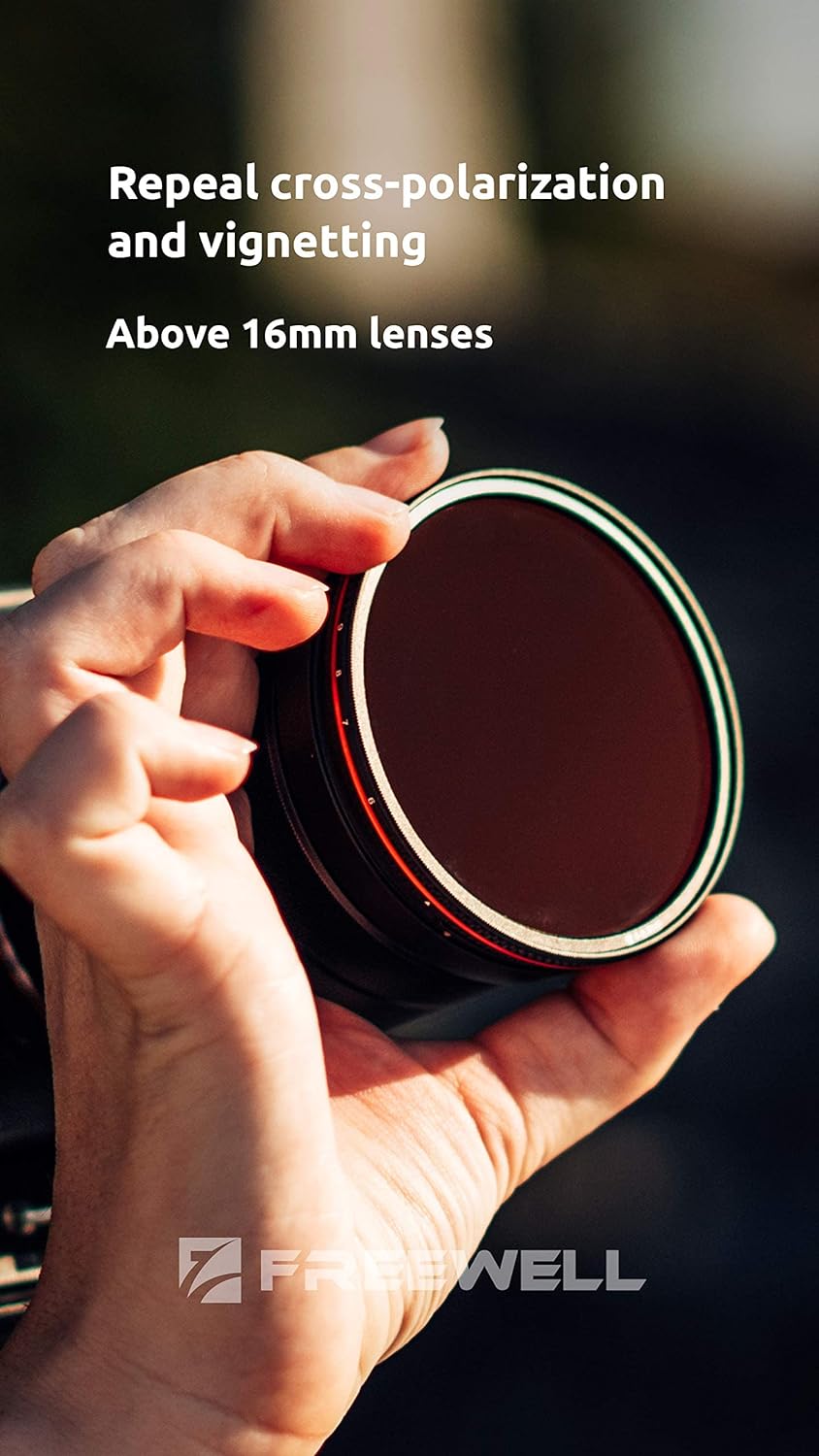 Freewell 62mm Gewinde Harter Halt Variable ND Filter All Day 2 bis 5 Stop & 6 bis 9, Stop - 2Pack 62