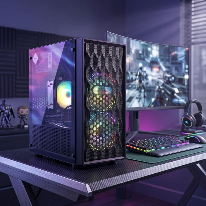 STGsivir Gaming PC, GeForce RTX 3050 6GB GDDR6,Ryzen 5 3400G bis zu 4.2 Ghz,16G DDR4,1TB SSD,WLAN 6,