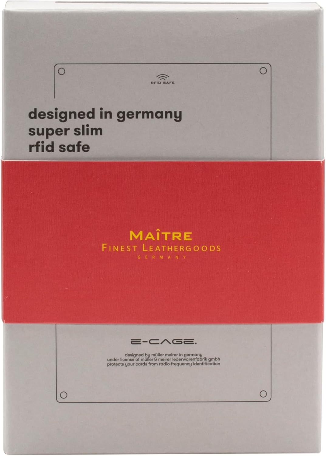 Maitre - unisex e-cage f3 c-three - Slim Wallet - Kartenportmonaie, 6,5X10 Rot