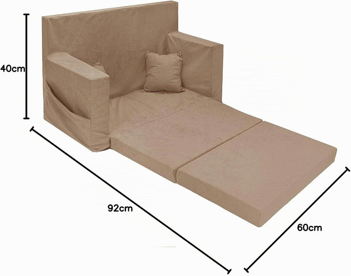 Flumi Personalisierte Kindercouch: Mini Schlafsofa für Kinderzimmer, Kuschelecke, Spielsofa, Kinders