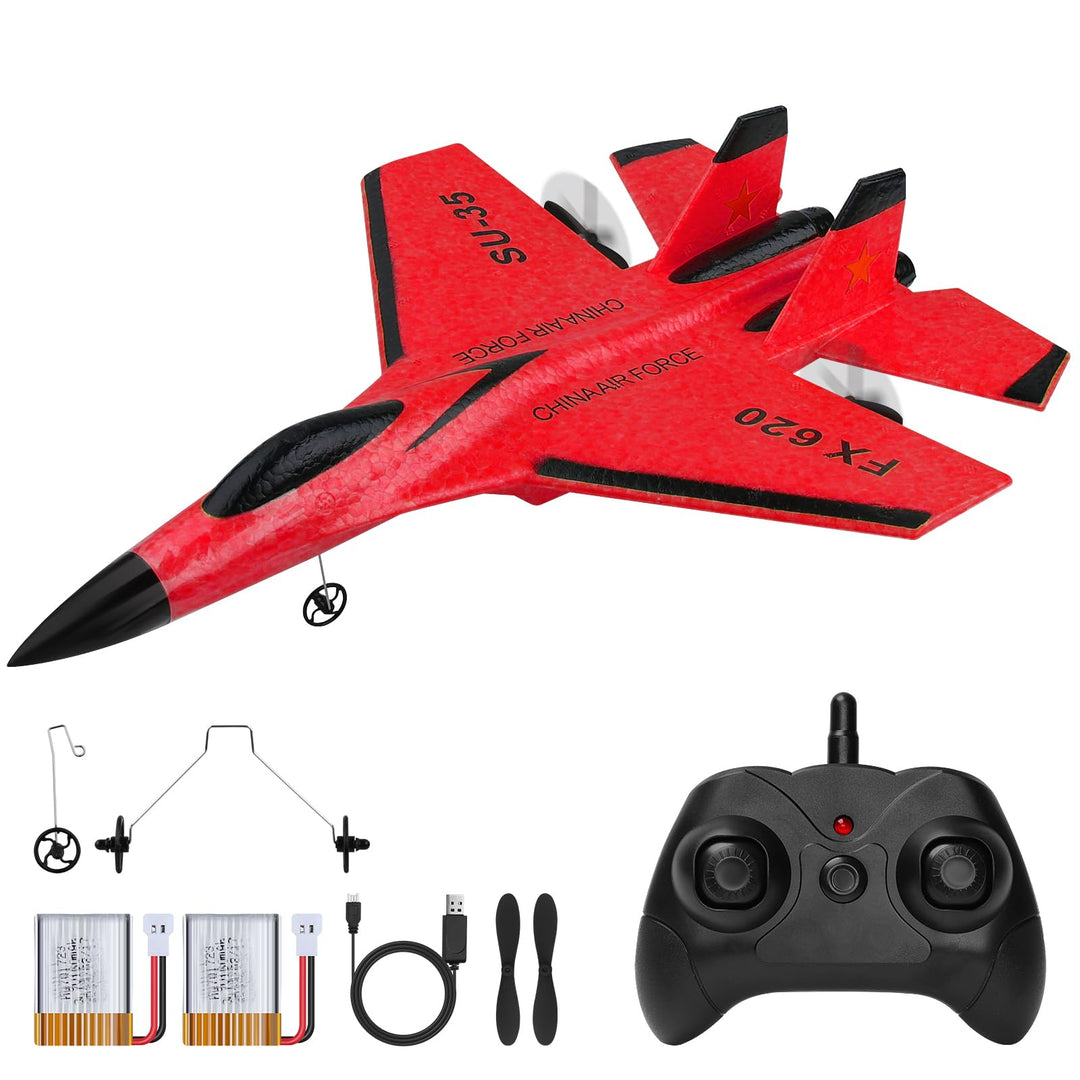 Henakmsl RC Flugzeug 2.4GHz SU35 Kämpfer RC Flugzeug 2CH Ferngesteuerter RTF für Anfänger, Kinder un