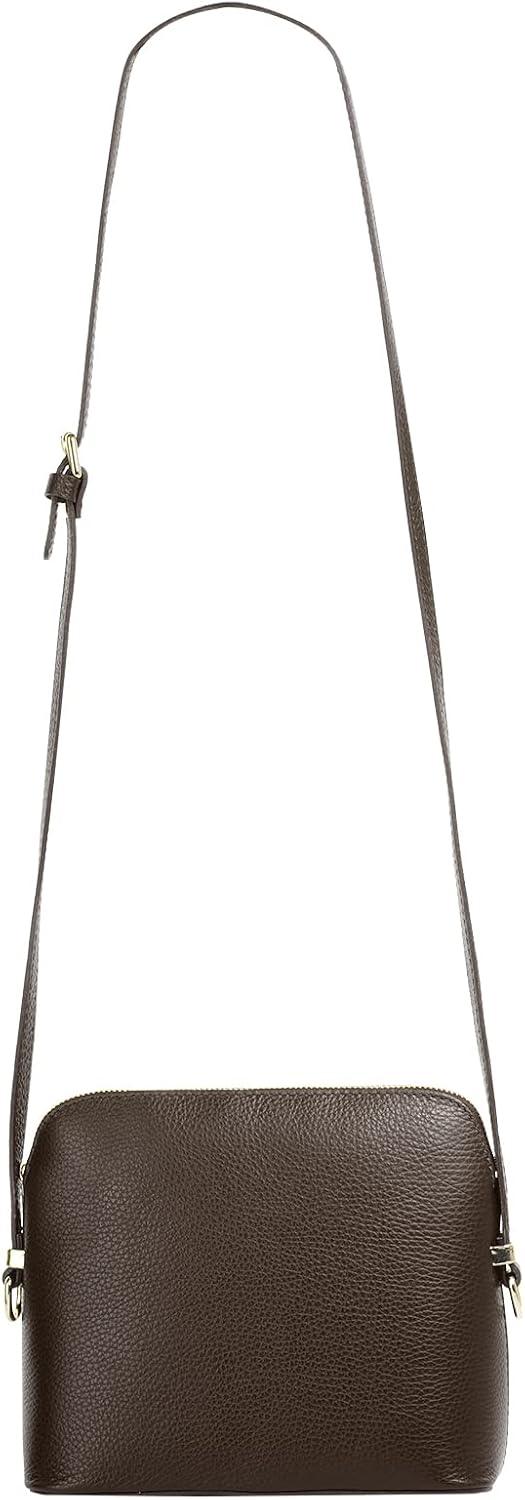 Cluty Umhängetasche Echt Leder Damen | Made in Italy, Smartphonefach, Handtasche aus Leder, Crossbod