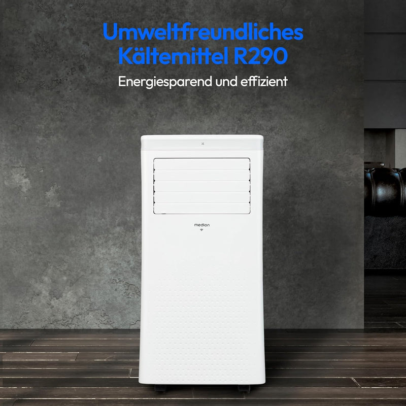 MEDION P1002 (MD 37733) Smarte Mobile Klimaanlage mit Abluftschlauch (inkl. Fensterabdichtung, 3in1,