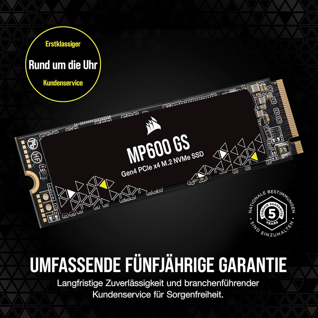 Corsair MP600 GS 500 GB PCIe Gen4 x4 NVMe M.2-SSD – Hochdichter TLC NAND – M.2 2280-Formfaktor – Kom