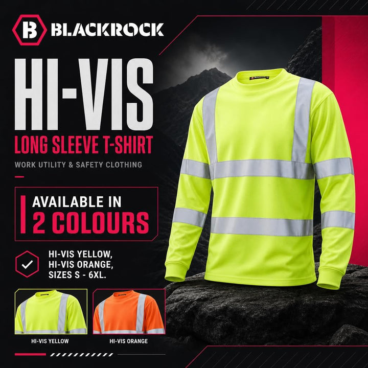 Blackrock Warnschutz-Langarm-T-Shirt XXL Gelb, XXL Gelb