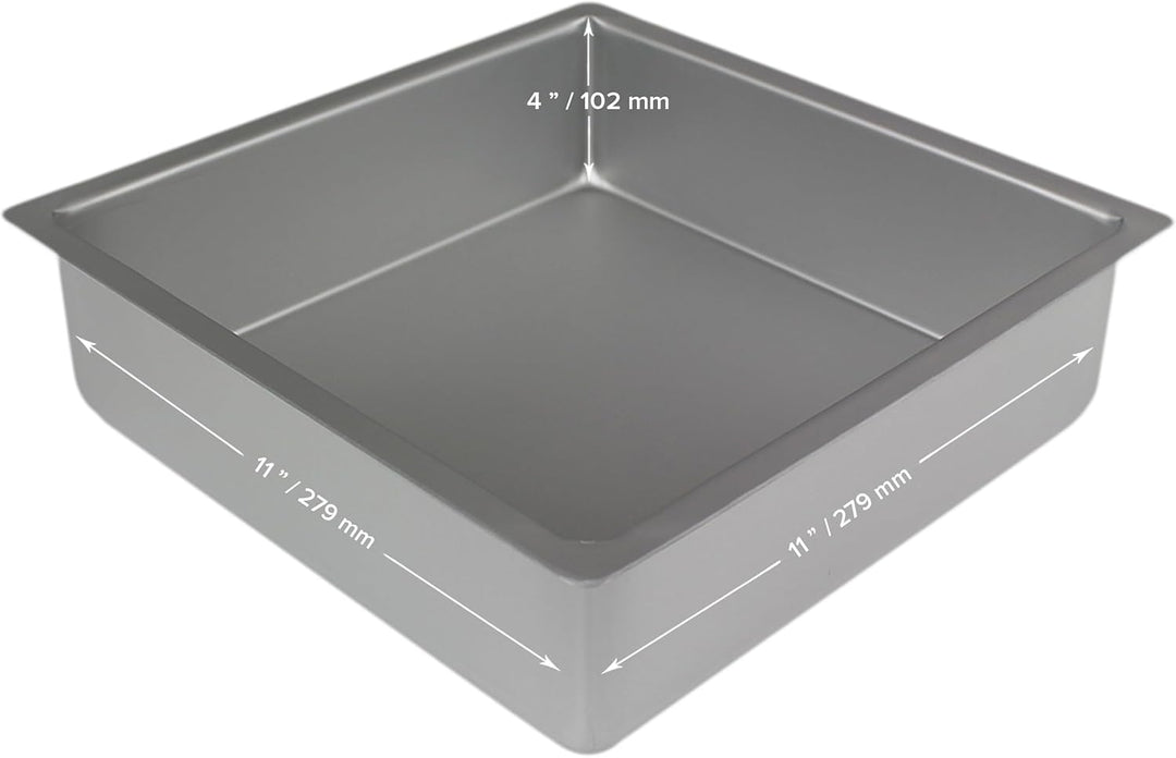 PME,SQR114,Quadratische AA8Kuchenform auseloxiertem Aluminium, 279x 279 x 102 mm,28 x 28 x 10 cm, 28