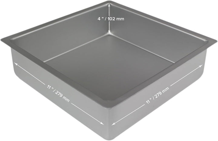 PME,SQR114,Quadratische AA8Kuchenform auseloxiertem Aluminium, 279x 279 x 102 mm,28 x 28 x 10 cm, 28