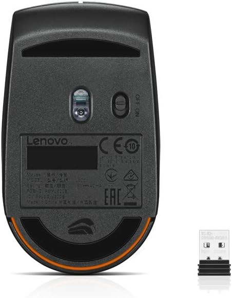 Lenovo [Maus 300 kompakte Funkmaus, Works with Chromebook (WWCB), schwarz, 32 x 56 x 98 (Packung mit