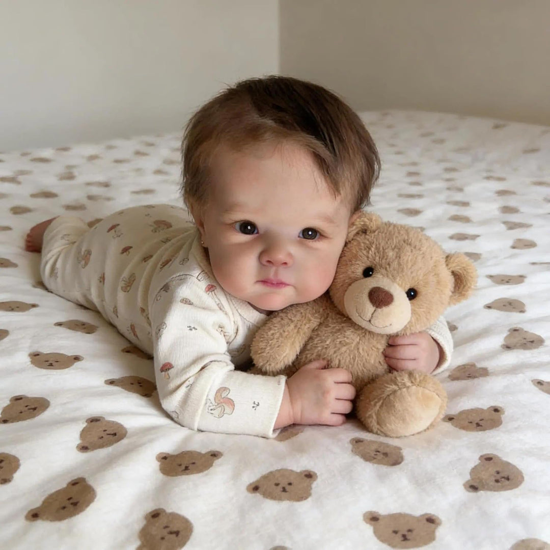 Zero Pam Bebe Reborn Mädchen 45 cm Reborn Realistische Puppe Reborn Mädchen schwarz afrikanisch schl