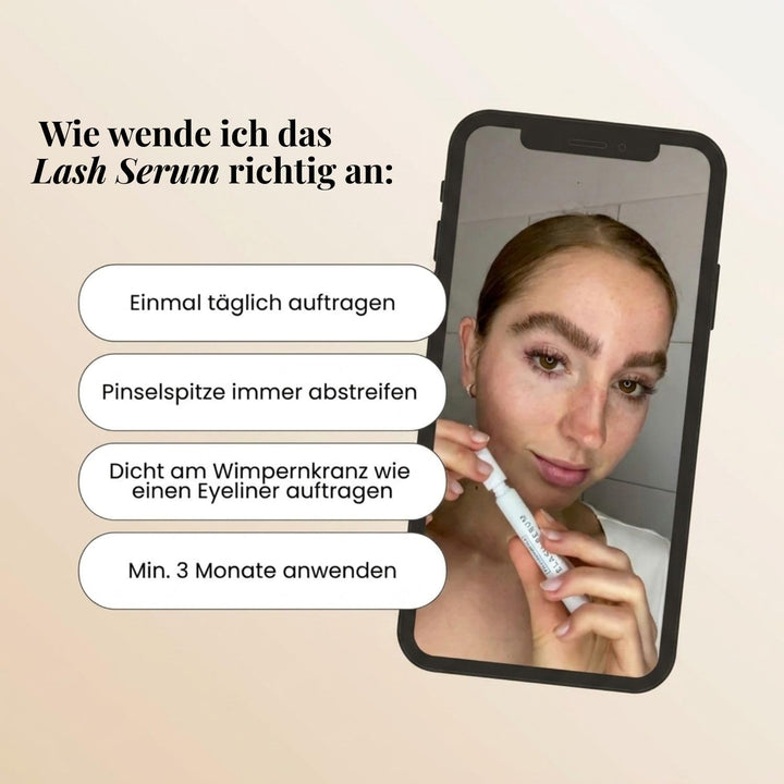 LASH SERUM - Wimpernserum - längere, dichtere Wimpern in nur wenigen Wochen