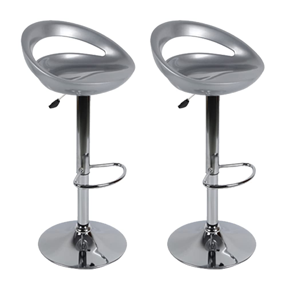 Barhocker 2er Set aus ABS-Kunststoff, Drehbare Barhocker Höhenverstellbar 55 bis 75 cm, Barstuhl Küc