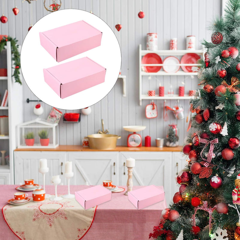 TOYANDONA 10 Stück Rosa Wellpappe Mailer Karton Versandkartons 180X110x50mm Kleine Verpackung Umzugs