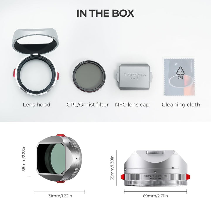 Freewell The Real Gegenlichtblende - Hybrid CPL/Mist Filter, Flipable, Touchless Filterbetrieb für F