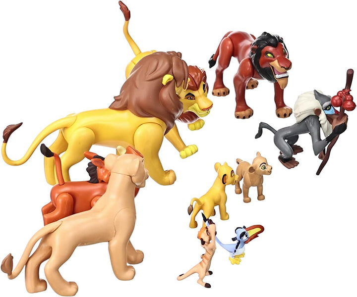 Der König der Löwen, Set mit 10 Figuren, mit Simba, Nala, Pumbaa, Timon, Rafiki, Zazu, Mufasa, Scar,