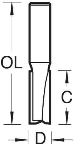 Trend Zweischneidiger Fräser 12,7 mm Durchmesser x 63 mm Schnitt, TR18X12MMTC