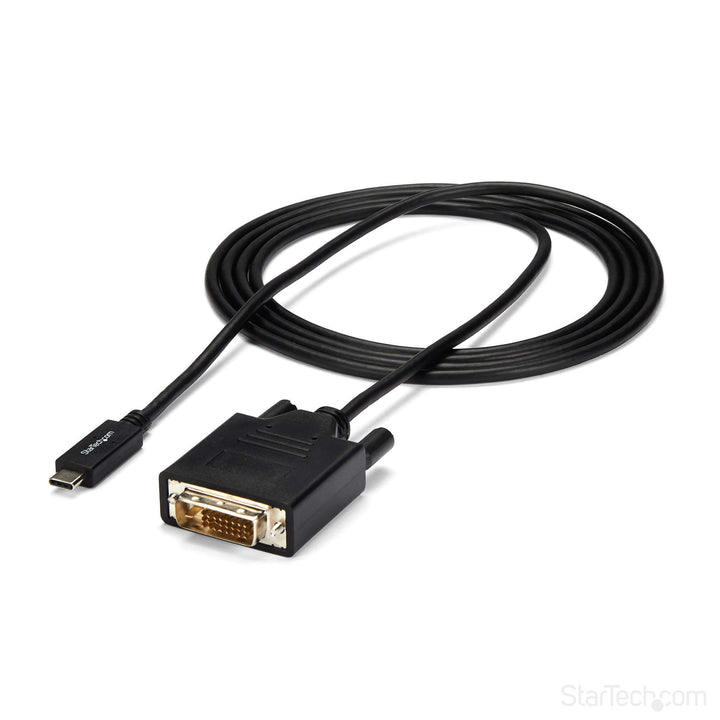 StarTech.com USB-C auf DVI Adapterkabel - USB Typ-C auf DVI Konverter / Adapter - 2m - 1920x1200, 2m