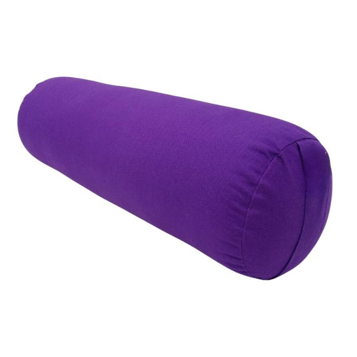 Yoga-Bolster, zylindrisch, Baumwolle und Kapok, Bio, 65 x 21 cm violett, violett