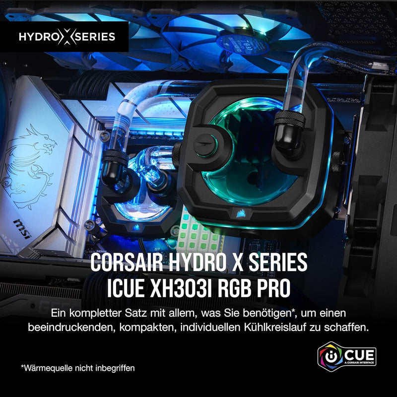 Corsair Hydro X Series iCUE XH303i RGB PRO Individuelles Kühlungs-Kit (Hardline-CPU-Kühlkreislauf, C