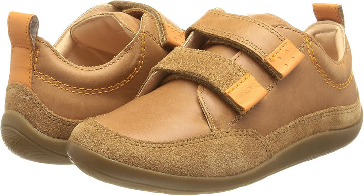 Geox Jungen J Barefeel Boy A Sneakers 35 EU Cognac Orange, 35 EU Cognac Orange