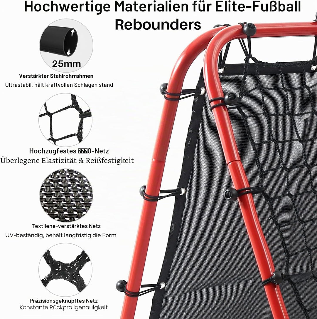 Doppelseitige Rebounder Net Fussball Training Ausrüstung, 100/120/180cm, Fussball Tor Kickback Ziel