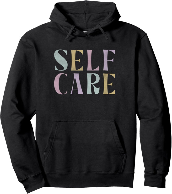 Self Care Word Stack Pullover Hoodie