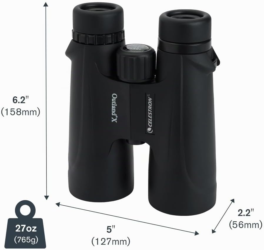 Celestron 71348 10 x 50 Outland X Fernglas – Schwarz Outland X 10 x 50 - Dachprisma, Outland X 10 x