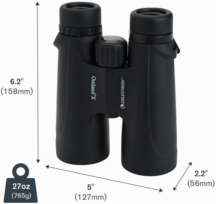 Celestron 71348 10 x 50 Outland X Fernglas – Schwarz Outland X 10 x 50 - Dachprisma, Outland X 10 x
