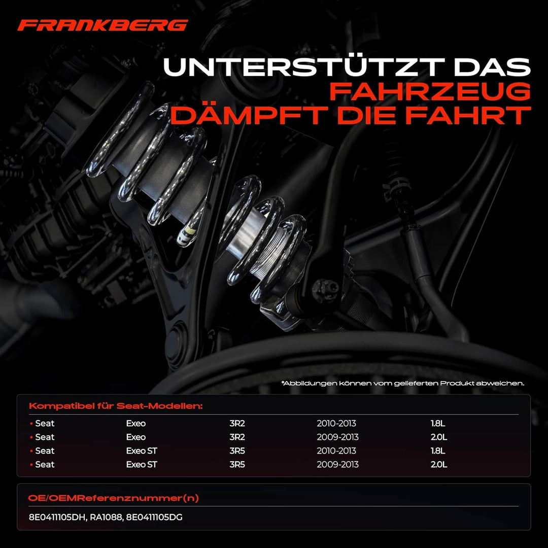 Frankberg 2x Federn Fahrwerksfeder Vorderachse Kompatibel mit Exeo 3R2 Schrägheck 2009-2013 Exeo ST