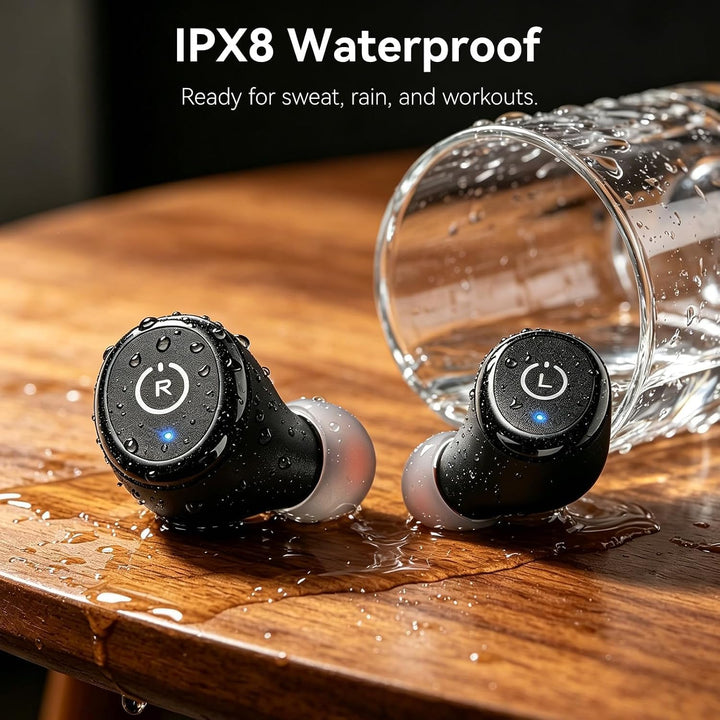 TOZO T10 Kopfhörer Kabellos Bluetooth In Ear mit Ladecase 55 Std. IPX8 | ENC für klare Anrufe und Kl