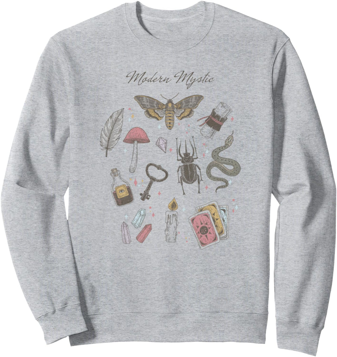 Trendy Modern Mystic Collection Of Icons Candle Cards Sweatshirt