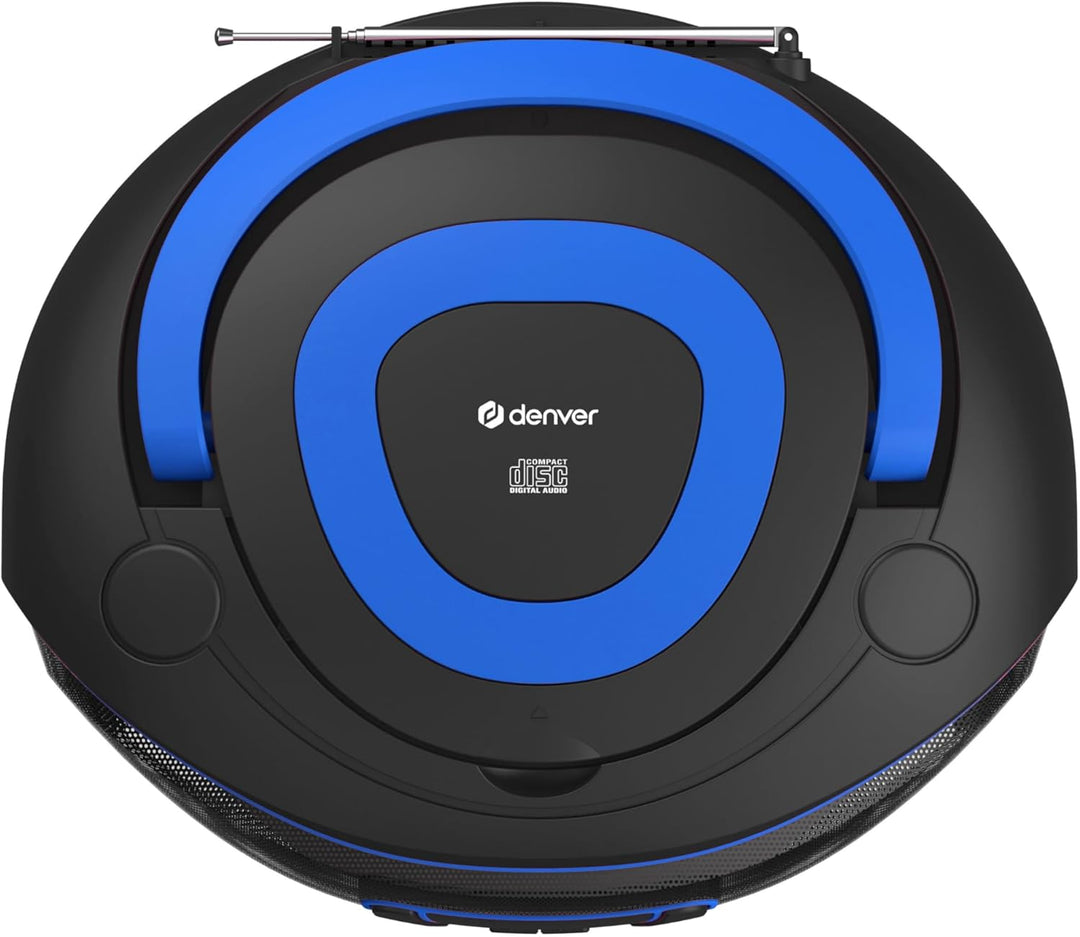 Denver DAB+ Boombox Mit DAB+/FM-Radio, Bluetooth-Funktion,Blue Blau, Blau