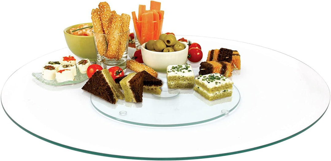 Saveur & Dégustation Plattenspieler Oben, Glass, durchsichtig, 45,5 x 45,5 x 2,9 cm