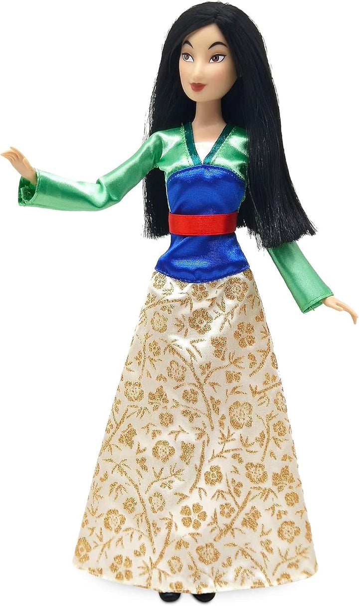 Disney Store Offizielle Mulan-Puppe für Kinder, 29 cm, vollbewegliche Puppe im Satinkleid mit ausgea