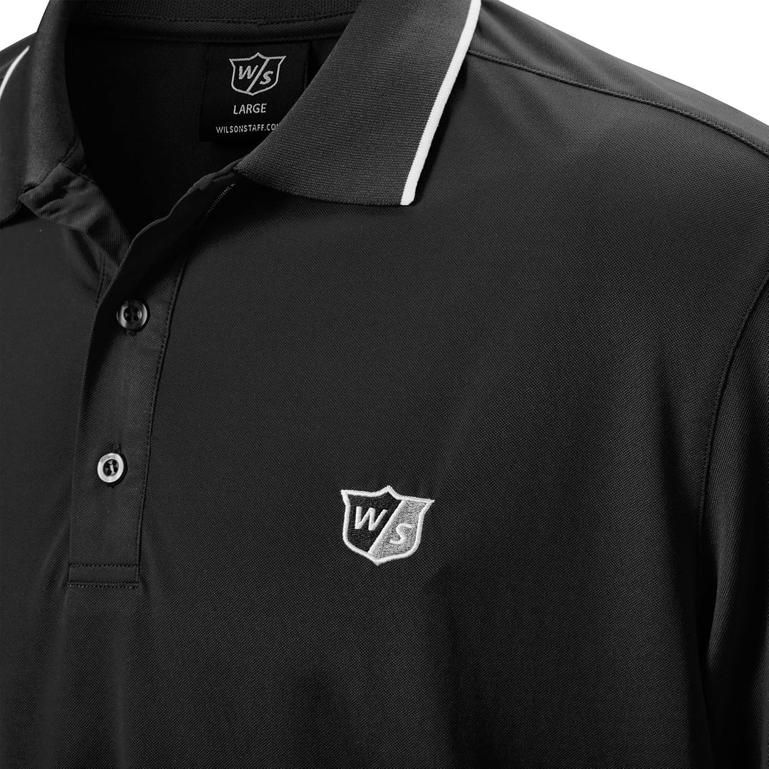 Wilson Herren Klassisches Herren-Poloshirt Poloshirt XL Schwarz, XL Schwarz