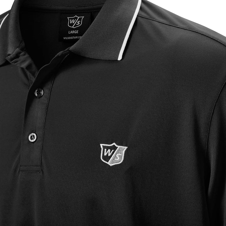 Wilson Herren Klassisches Herren-Poloshirt Poloshirt XL Schwarz, XL Schwarz