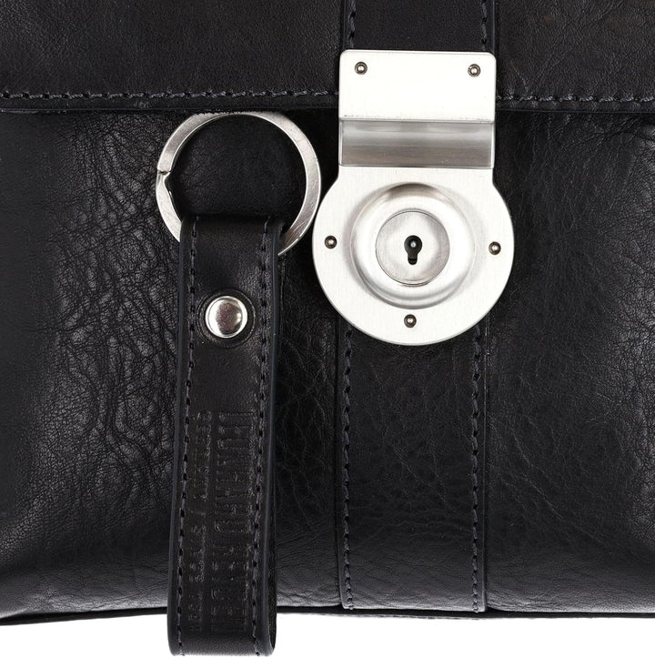 Leonhard Heyden Bergamo S Umhängetasche Leder 20 cm Schwarz, Schwarz