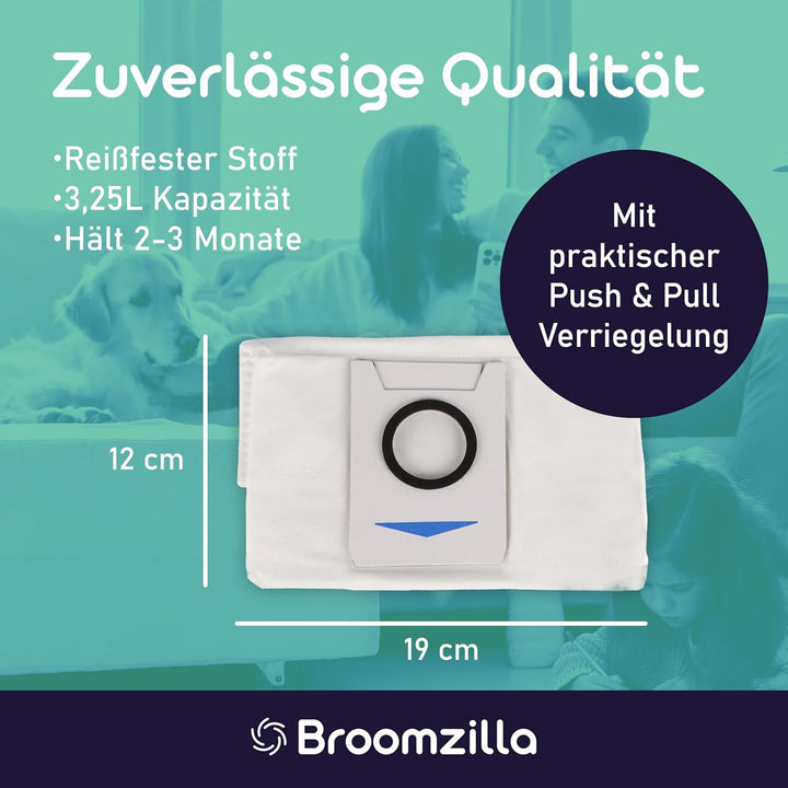 10 Stück Staubbeutel für Ecovacs Deebot X1 Omni / X1 e Omni / T20 Omni / T20e Omni Saugroboter Absau