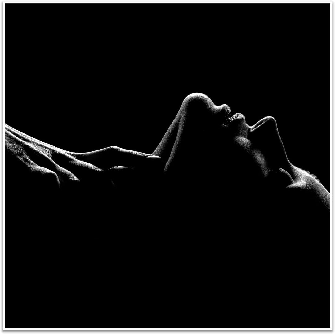 wandmotiv24 Poster als Wanddeko, Grösse 50x50cm, sinnliches Foto, Gesicht, Körper, Frau, Model, Sexy