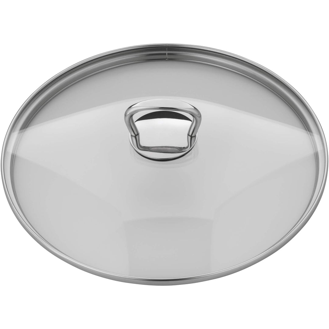 WMF Pfannen- Topfdeckel 24 cm, Glasdeckel mit eckigem Metallgriff, Deckel für Töpfe & Pfannen, hitze