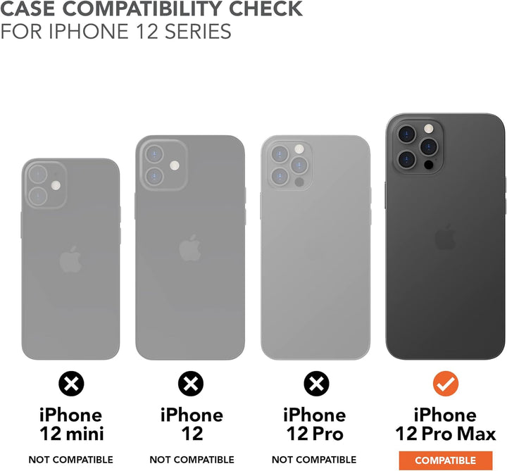ROKFORM Schutzhülle für iPhone 12 Pro Max, magnetisch, mit Twist Lock, dünn, stossfest, Crystal Slim